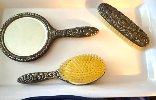 Vintage ornate silver tone - ornate, silver-tone