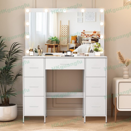 Makeup vanity set with led - set,