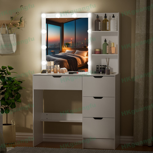 White vanity desk set - set, 10